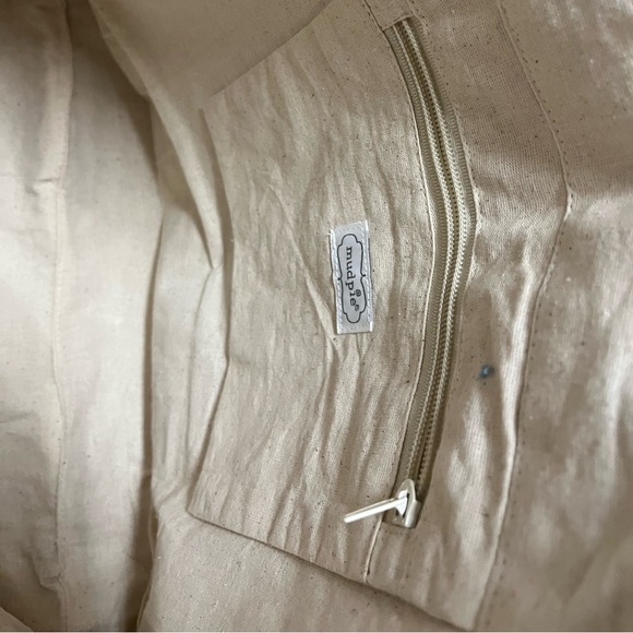 Mud Pie Handloom Tassel Tote, Cream - Picture 5 of 12